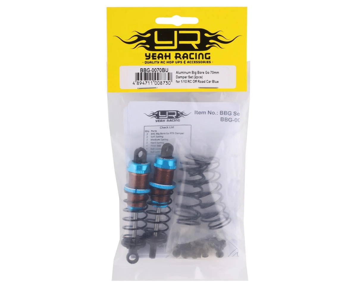 Aluminum Go Big Bore Off-Road Shocks (Blue) (2) (70mm)