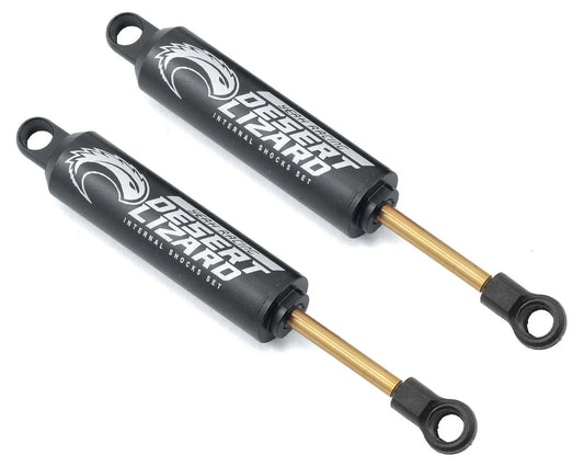 Aluminum Desert Lizard Two Stage Internal Spring Shocks (Black) (2) (90mm)