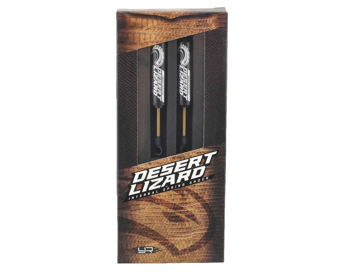Aluminum Desert Lizard Two Stage Internal Spring Shocks (Black) (2) (90mm)