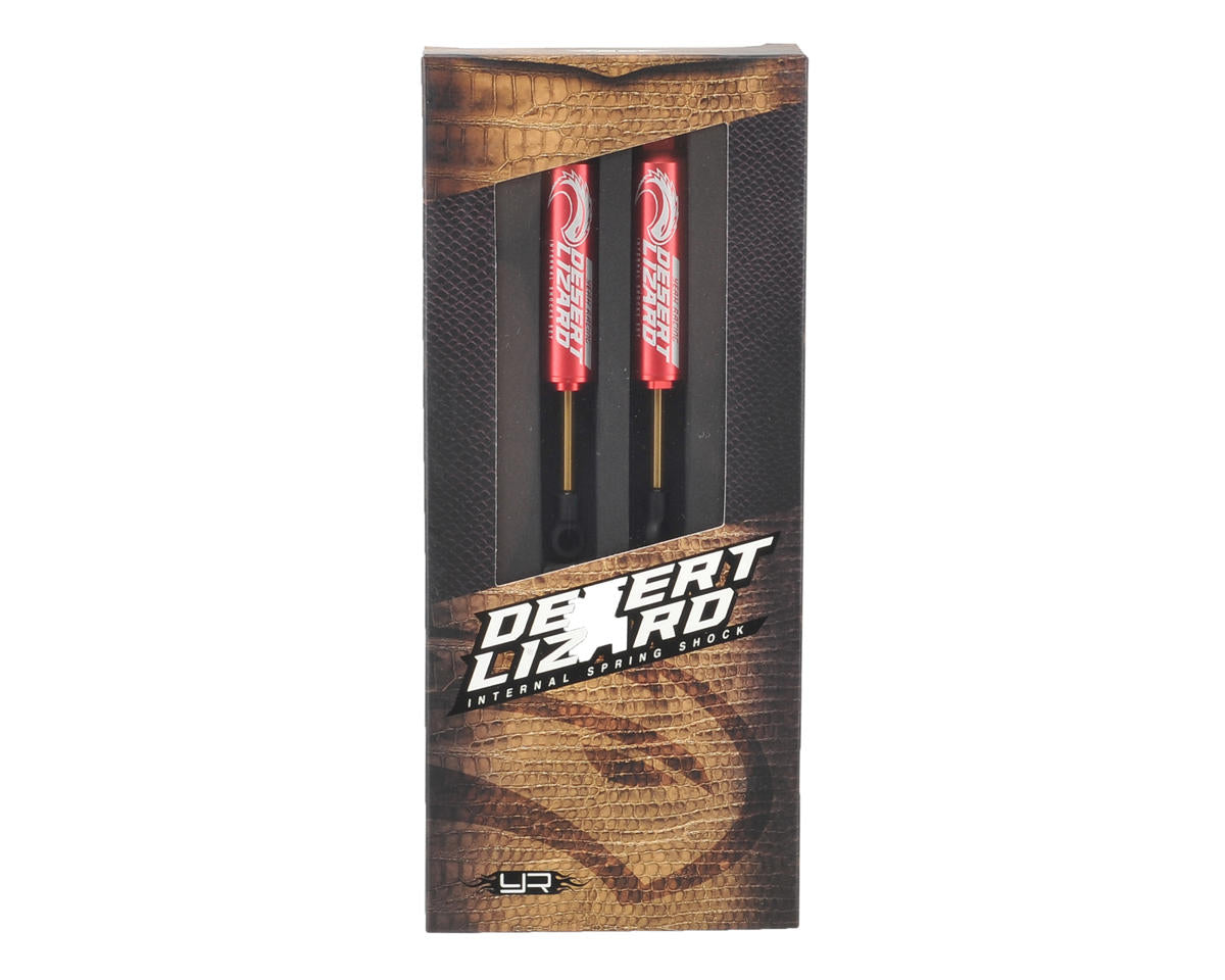 Aluminum Desert Lizard Two Stage Internal Spring Shocks (Red) (2) (90mm)
