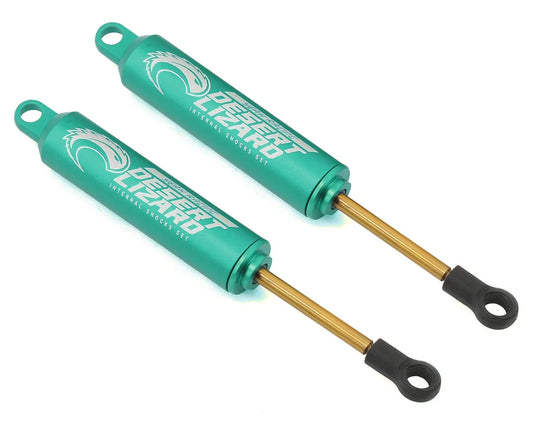 Aluminum Desert Lizard Two Stage Internal Spring Shocks (Green) (2) (100mm)