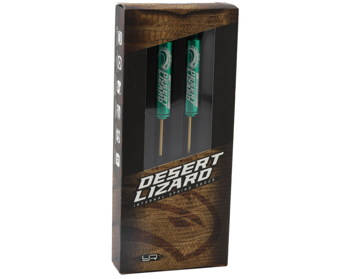 Aluminum Desert Lizard Two Stage Internal Spring Shocks (Green) (2) (100mm)