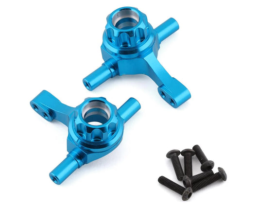 Yeah Racing Aluminum Steering Knuckle Set, Blue, TT-02