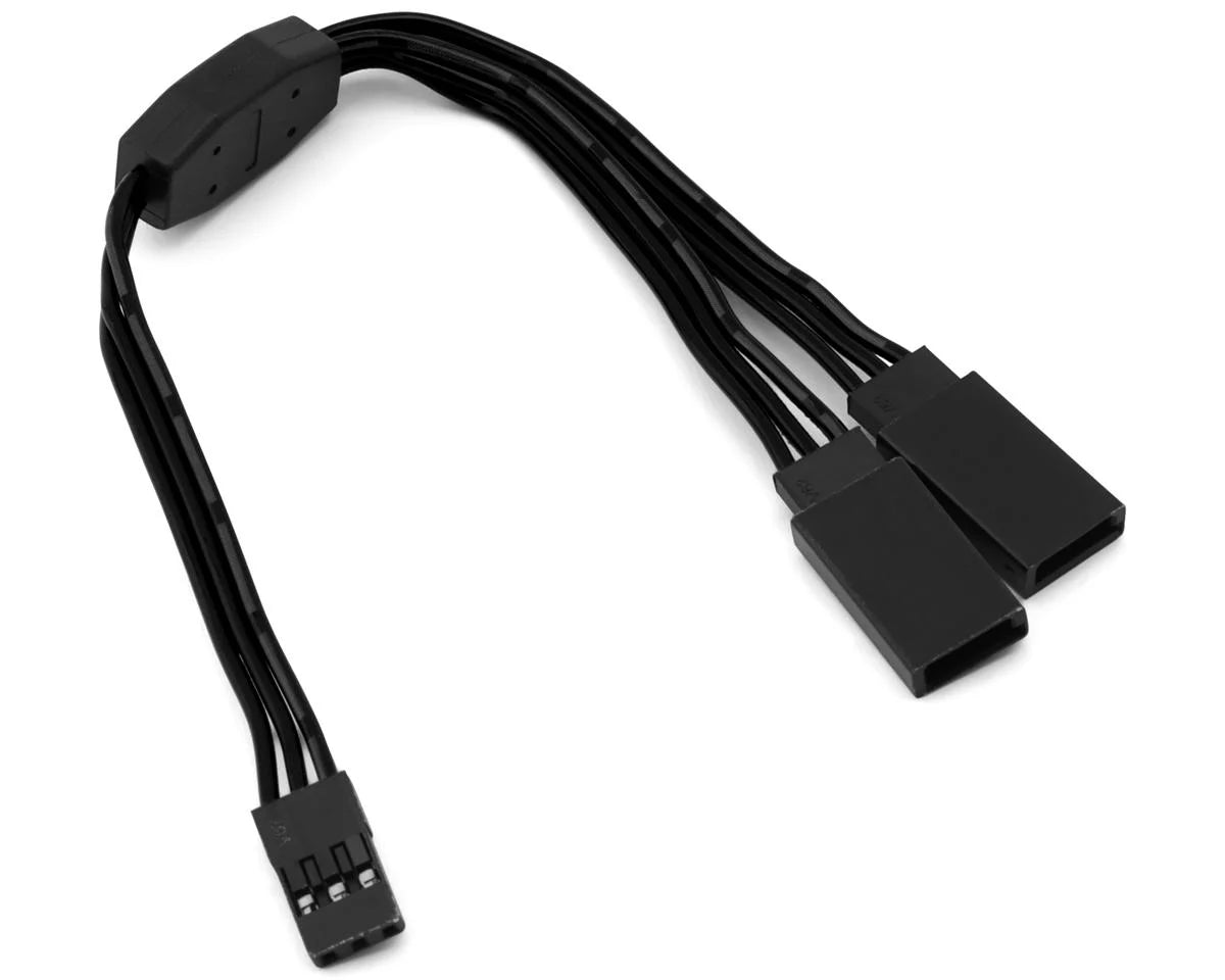 60-Core Y-Harness High Current Servo Extension Lead (Black) (JR/Futaba Plug) (150mm)