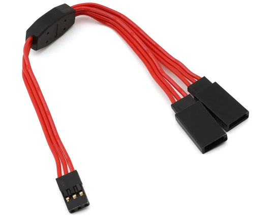 60-Core Y-Harness High Current Servo Extension Lead (Red) (JR/Futaba Plug) (150mm)
