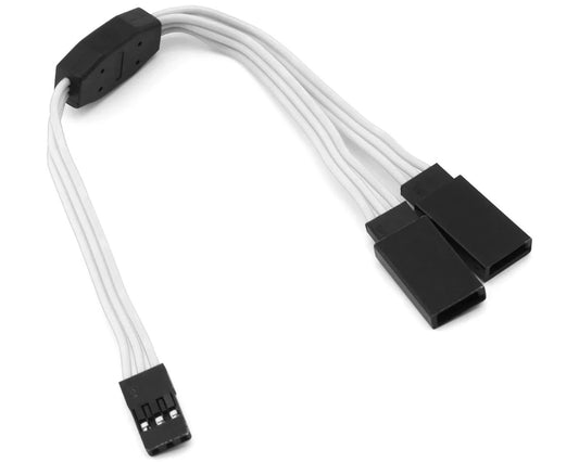 60-Core Y-Harness High Current Servo Extension Lead (White) (JR/Futaba Plug) (150mm)