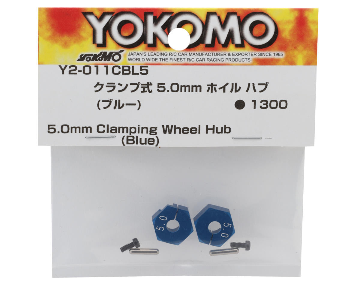 Yokomo 12mm Aluminum Clamping Wheel Hex (Blue) (2) (5mm)
