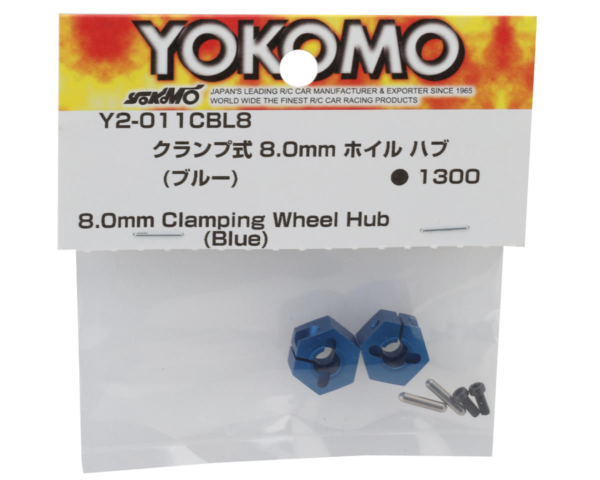 Yokomo 12mm Aluminum Clamping Wheel Hex (Blue) (2) (8mm)