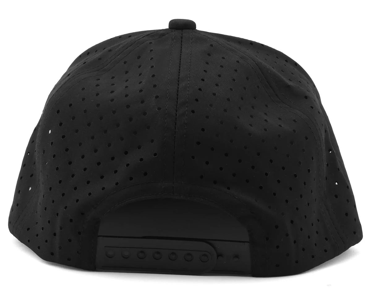 Yokomo Factory Team Snapback Flatbill Hat (Black/Yellow) (One Size Fits Most)