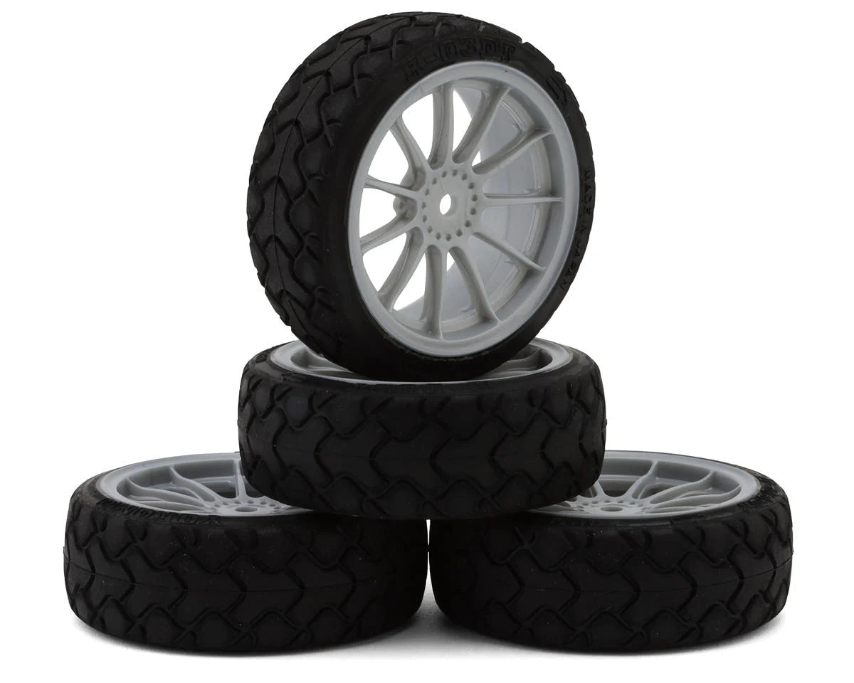 Type Y Radial Pre-Mounted On-Road Tires (Grey) (x4)