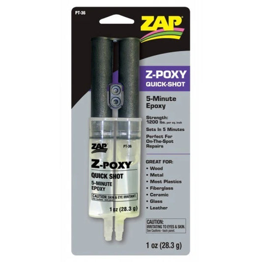 Z-Poxy 5-Minute Quick Shot Epoxy, 1 oz