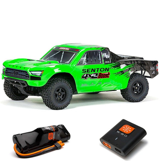 ARRMA SENTON 4X2 BOOST MEGA 550 Brushed SCT RTR, GREEN w/ Battery & Charger