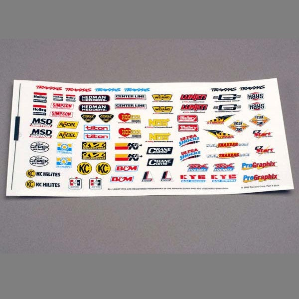 Racing Sponsors Decal Sheet