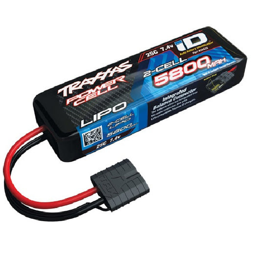 Traxxas 2843X 5800mAh 2S 7.4V 25C LiPo iD Connector Soft Case